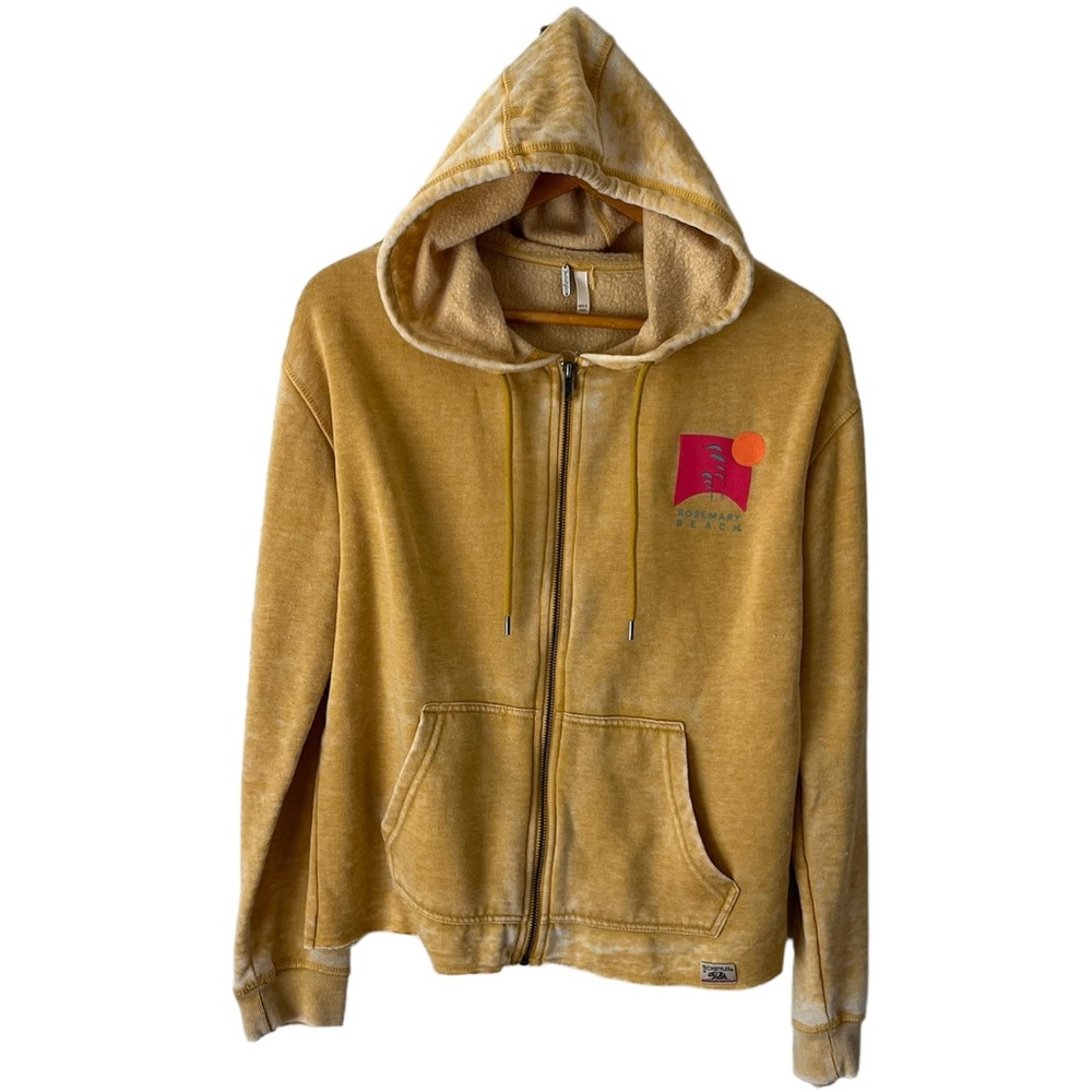 Techstyles Rosemary Beach Yellow Mustard Hooded Jacket Size Large